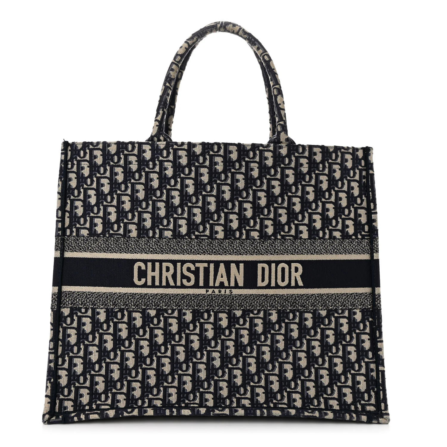 CHRISTIAN DIOR Oblique Large Book Tote Blue Multicolor | FASHIONPHILE | FASHIONPHILE (US)