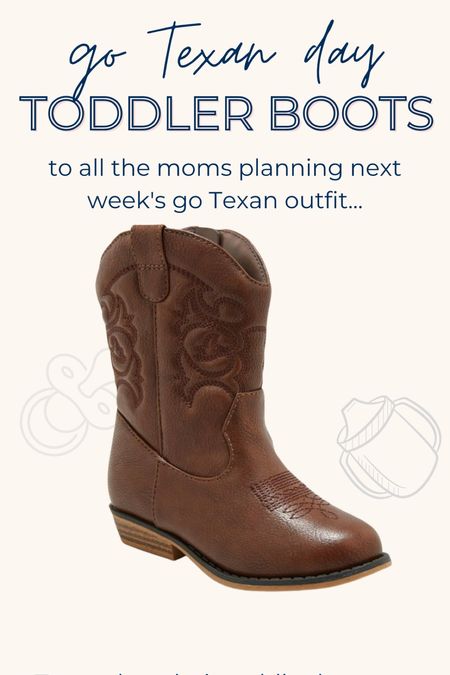 Toddler rodeo outfit for go Texan day! These toddler cowboy boots are on sale for $20! 

#LTKfamily #LTKbaby