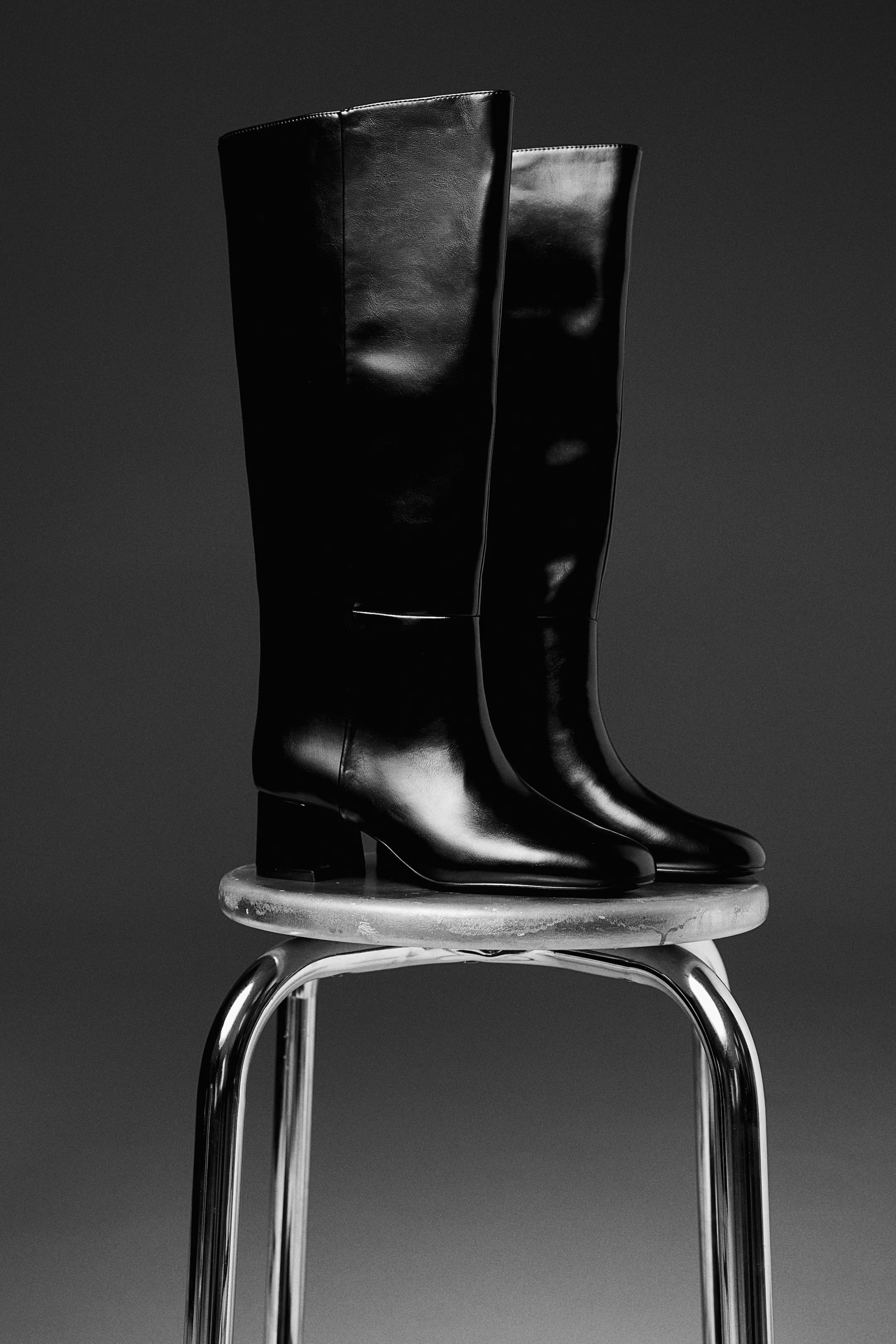 Knee-high boots - Black - Ladies | H&M GB | H&M (UK, MY, IN, SG, PH, TW, HK)