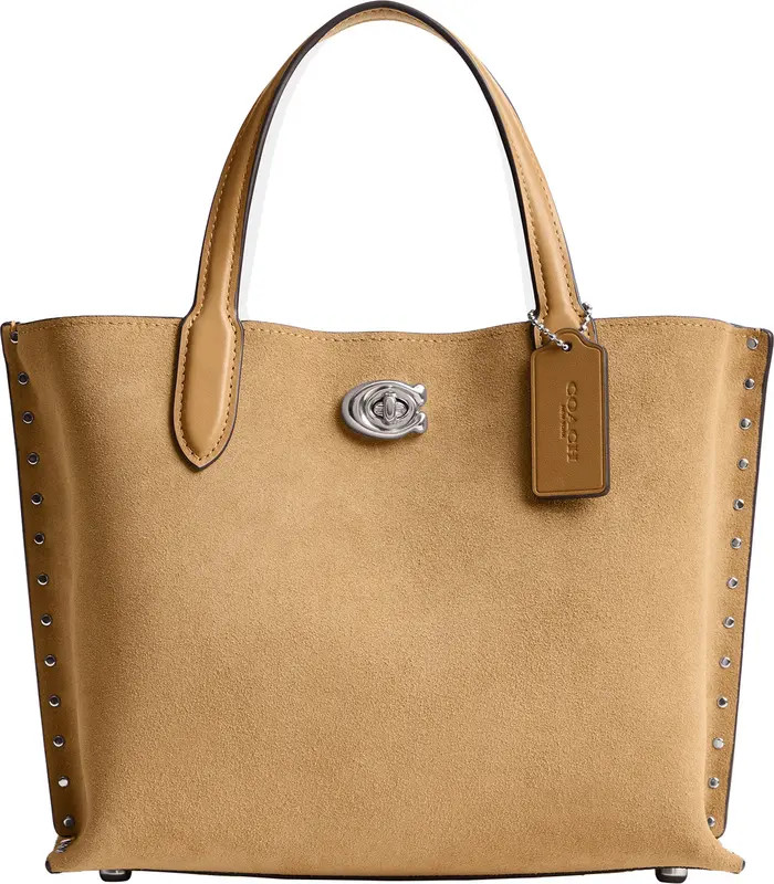 COACH Studded Mixed Leather Tote | Nordstrom | Nordstrom