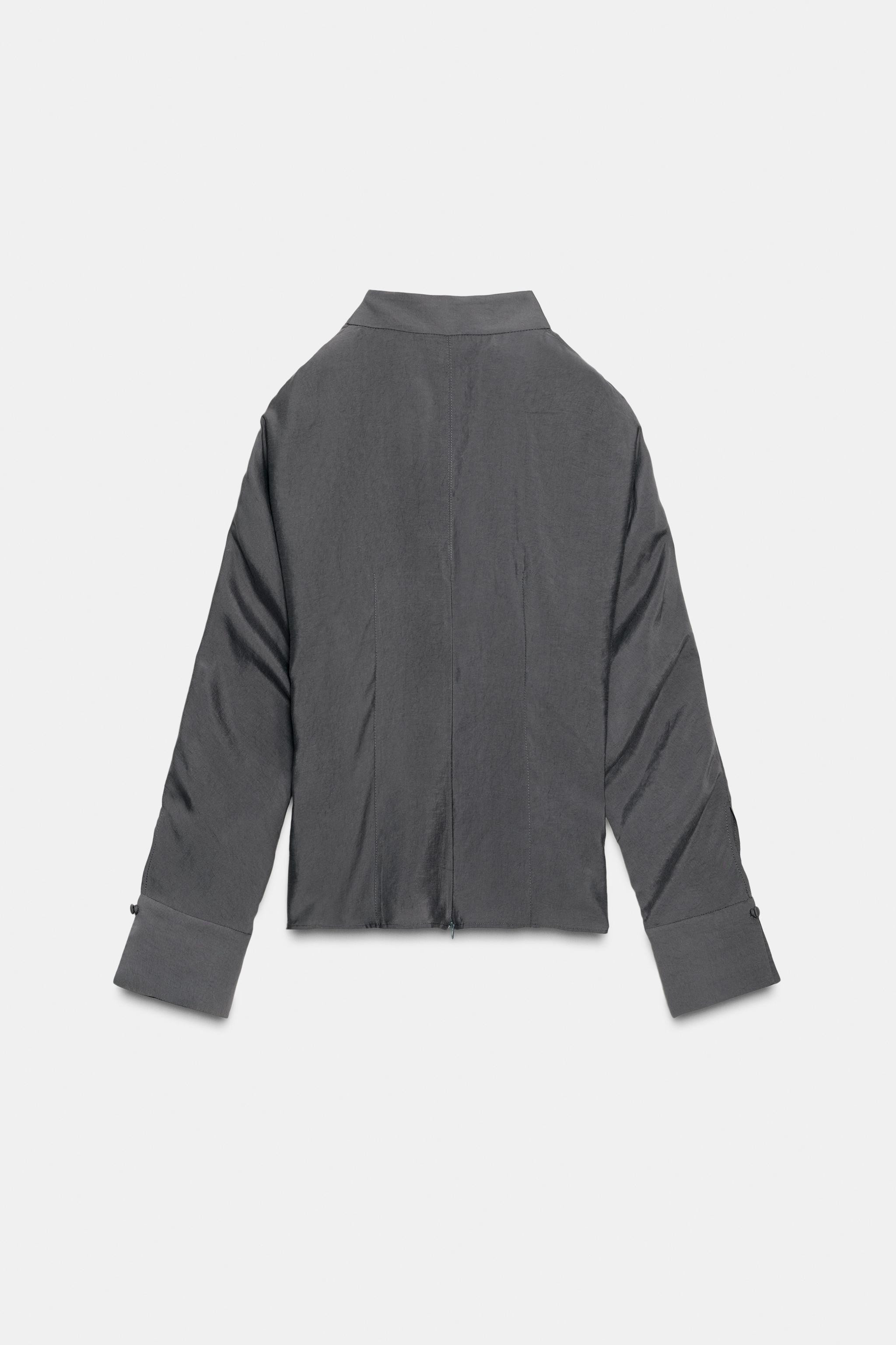 SHOULDER CUT-OUT BLOUSE WITH TIE | Zara US