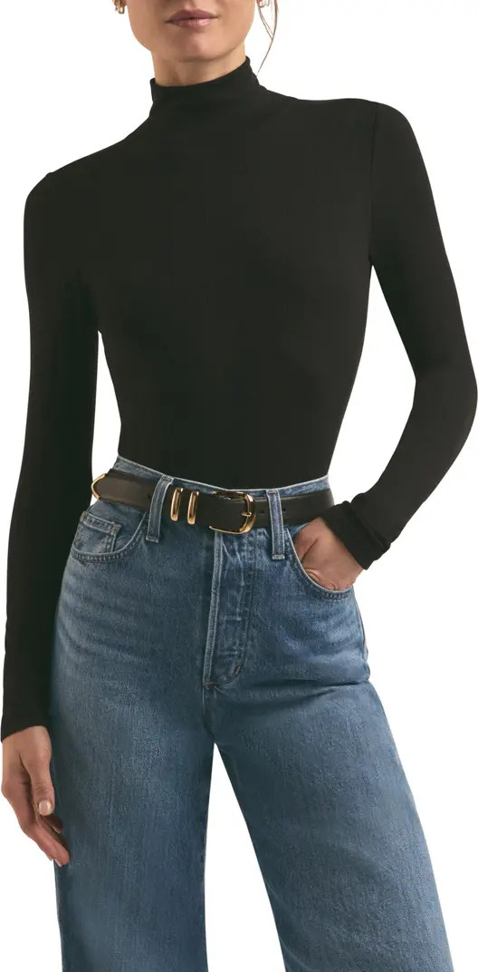 Long Sleeve Mock Neck Rib Top | Nordstrom