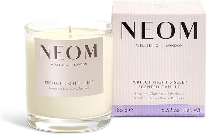 NEOM- Perfect Night's Sleep Scented Candle, 1 Wick, Lavender & Jasmine, Essential Oil Aromatherap... | Amazon (UK)