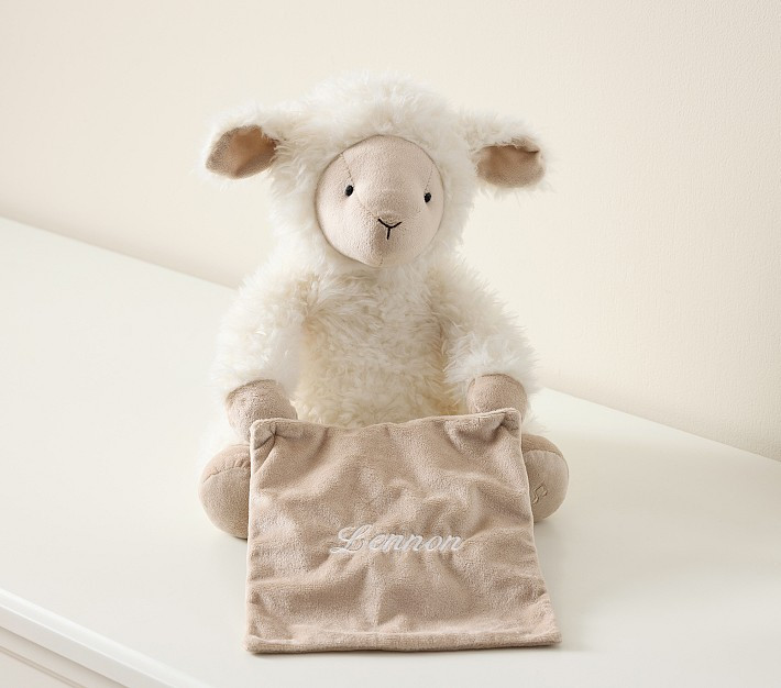 Lamb Peek-A-Boo Blanket Plush | Pottery Barn Kids