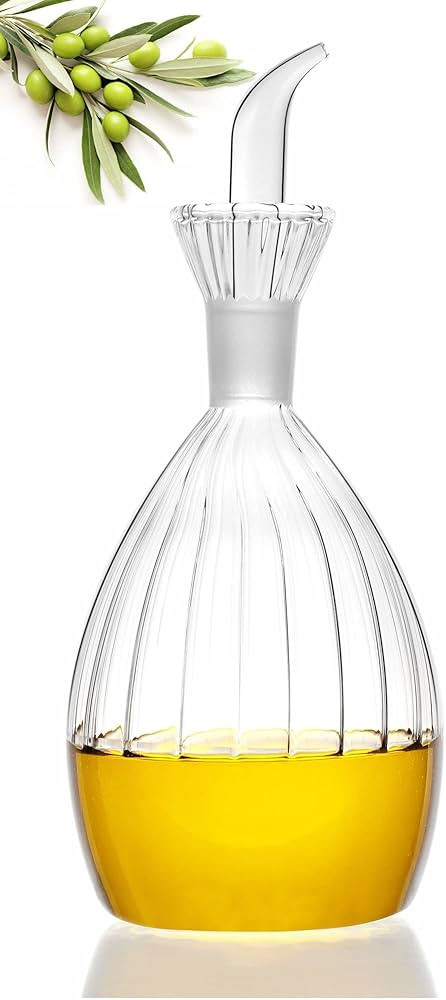 HAIZEEN 18 oz/500 ml 100% Glass Olive Oil Dispenser Bottle Oil Carafe Decanter for Kitchen Oil & ... | Amazon (US)