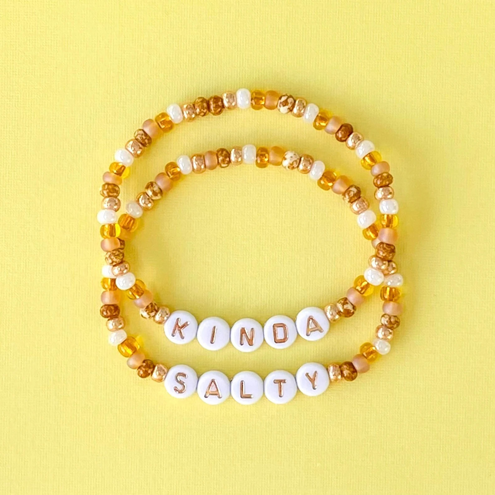 Kinda Salty Bracelet Set, Mickey Pretzel Bracelets, Park Snacks Bracelets - Etsy | Etsy (US)