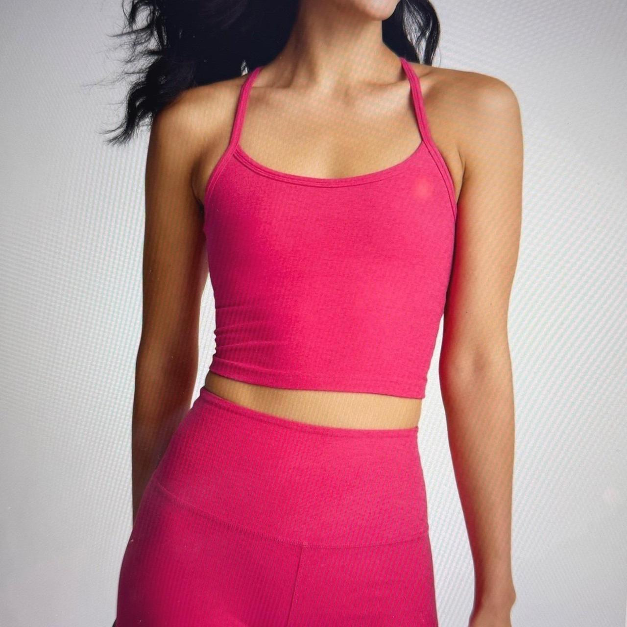 Beyond Yoga Women's Tank top - Pink - XL | Depop US