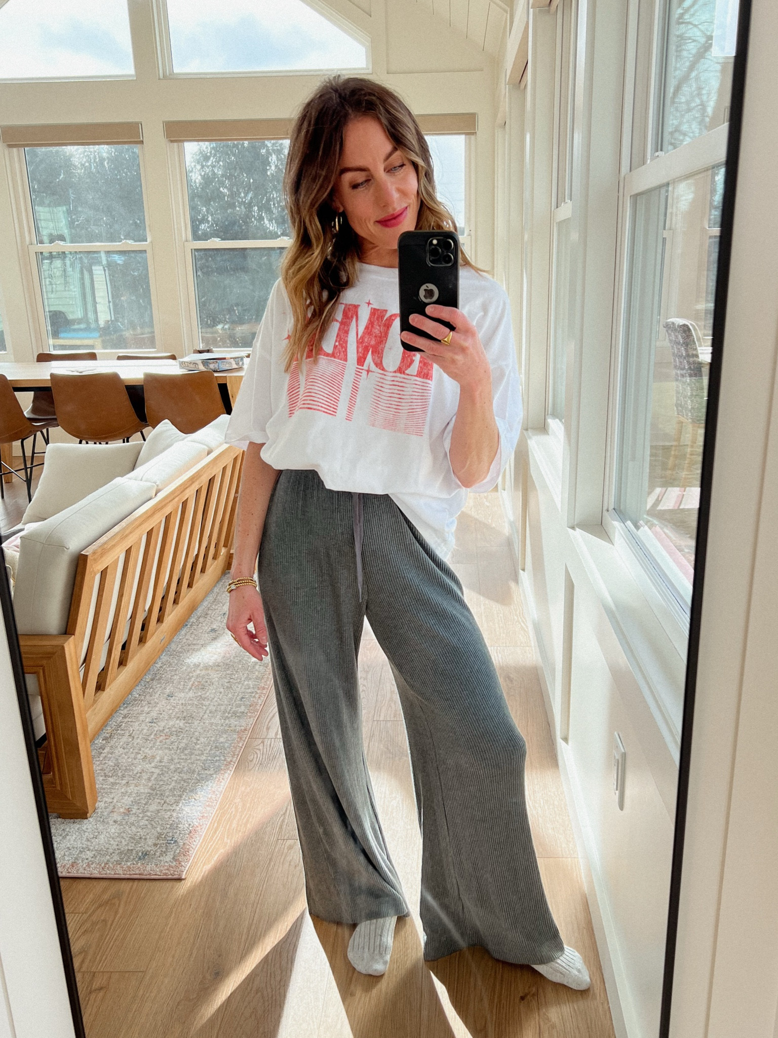 Target Tuesday with comfy cozy for Valentine’s Day! Graphic tee + lounge pants are ideal for my kinda 🩷 day! 🩷❤️🩷

#LTKFindsUnder50 #LTKOver40