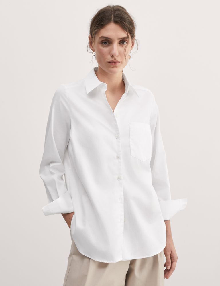 Pure Cotton Collared Relaxed Shirt | Marks & Spencer (UK)
