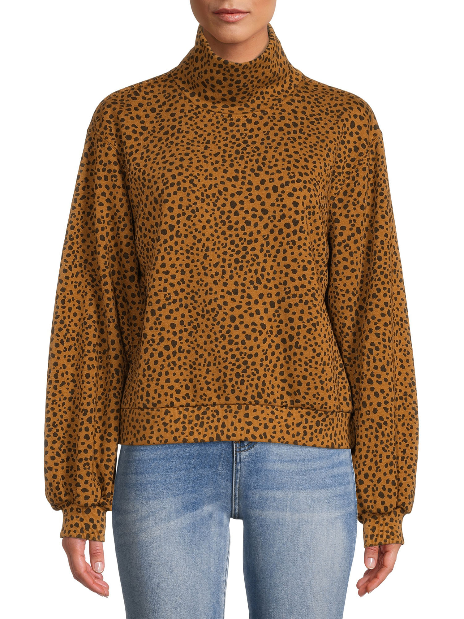 Time and Tru Pullover Mock Neck Sweatshirt | Walmart (US)