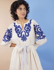 East Dolly Embroidered Dress Natural | Monsoon (UK)