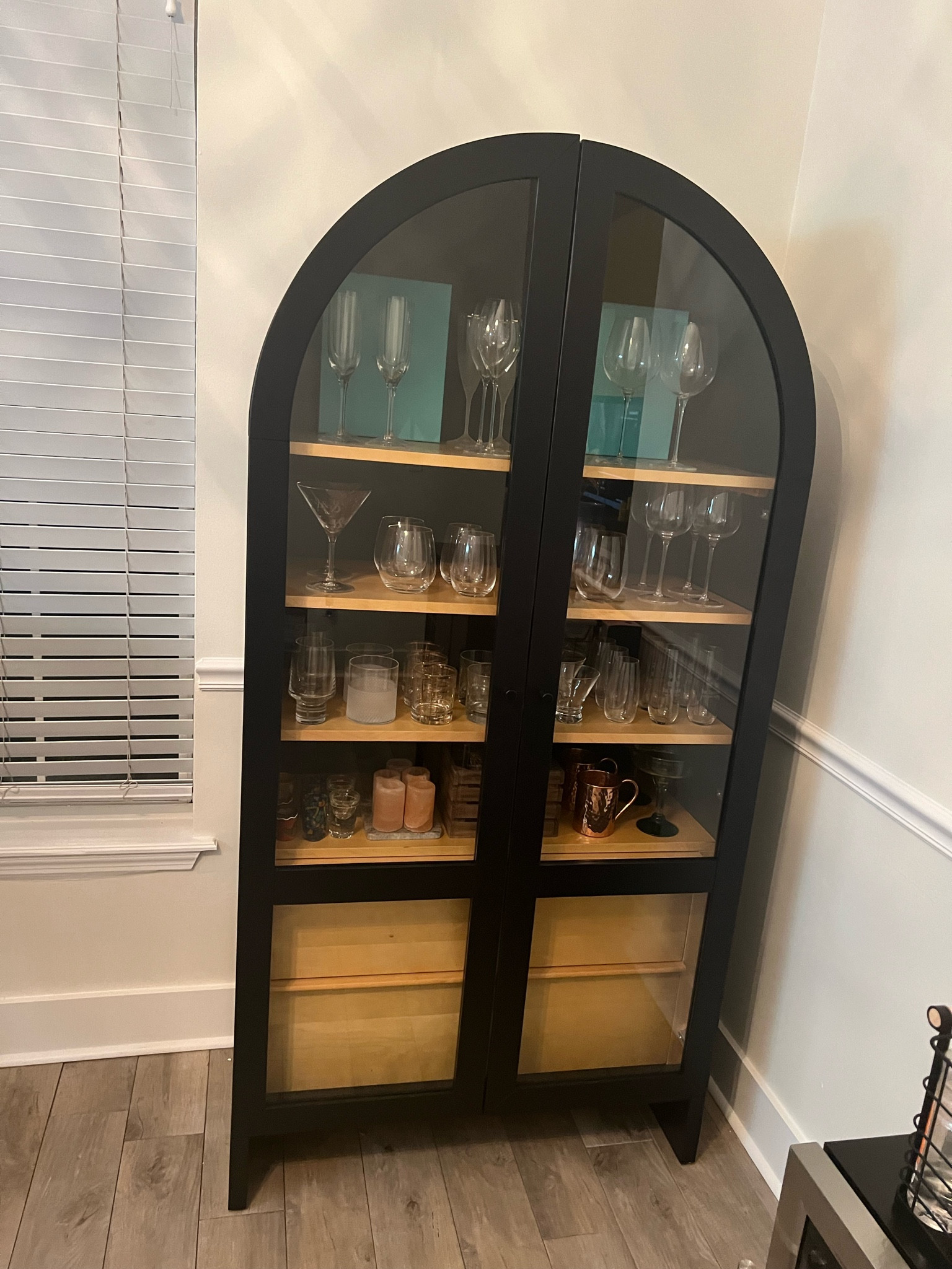 Glassware Bar Arched Cabinet 

#LTKFind #LTKhome