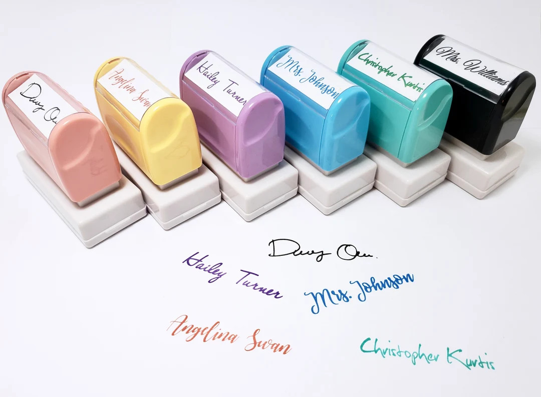 Signature Personalized Stamp: Self-Inking Custom Stamp (60x20mm Area) | Etsy (US)
