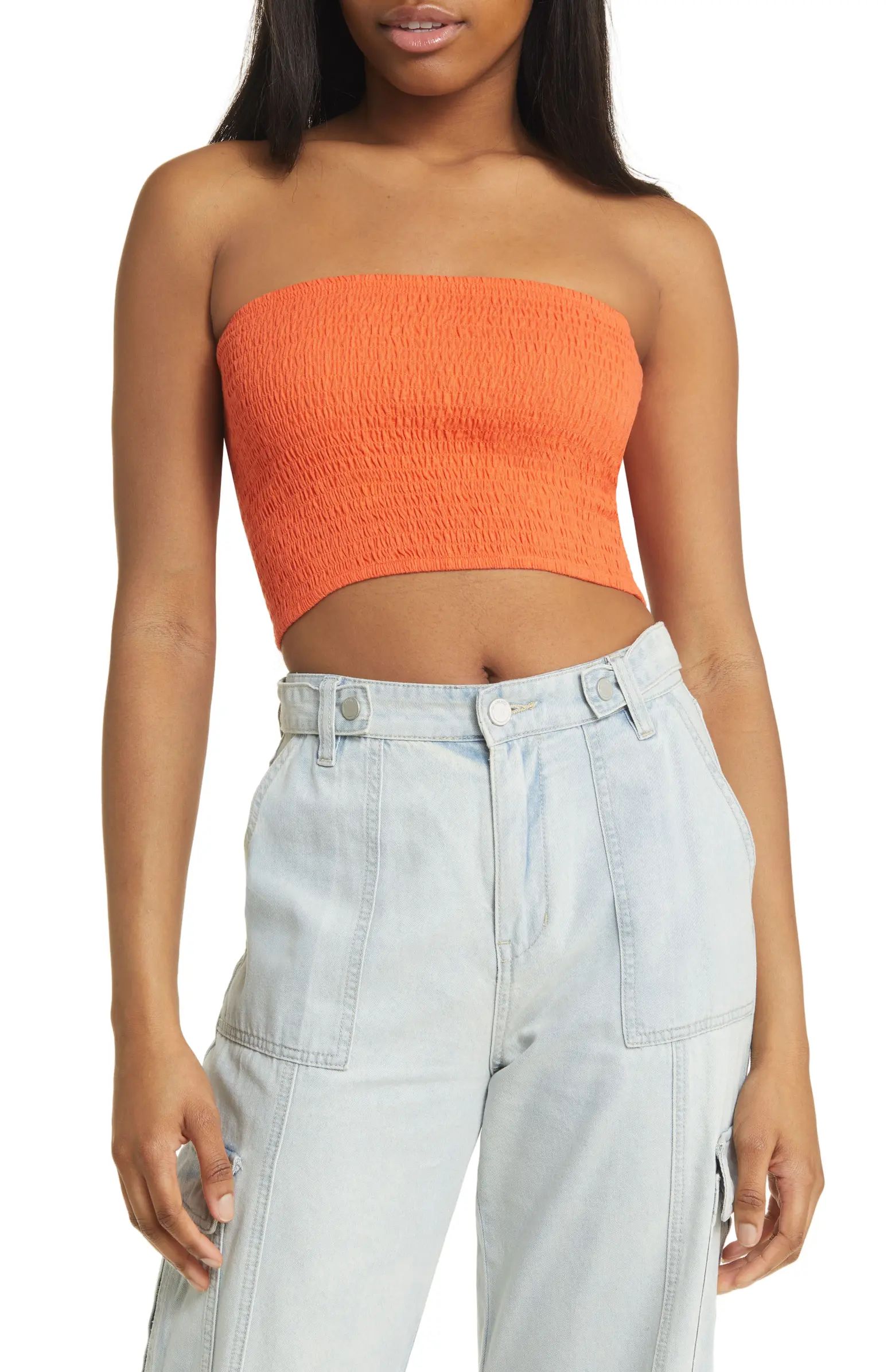 Smocked Cotton Tube Top | Nordstrom