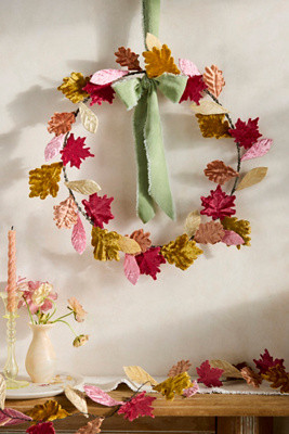 Velvet + Iron Leaves Wreath | Anthropologie (US)