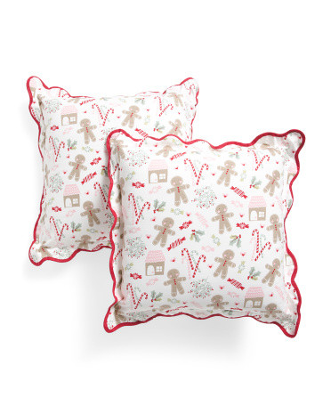 18x18 2pk Sweet Christmas Treats Pillows | Polyester | Marshalls