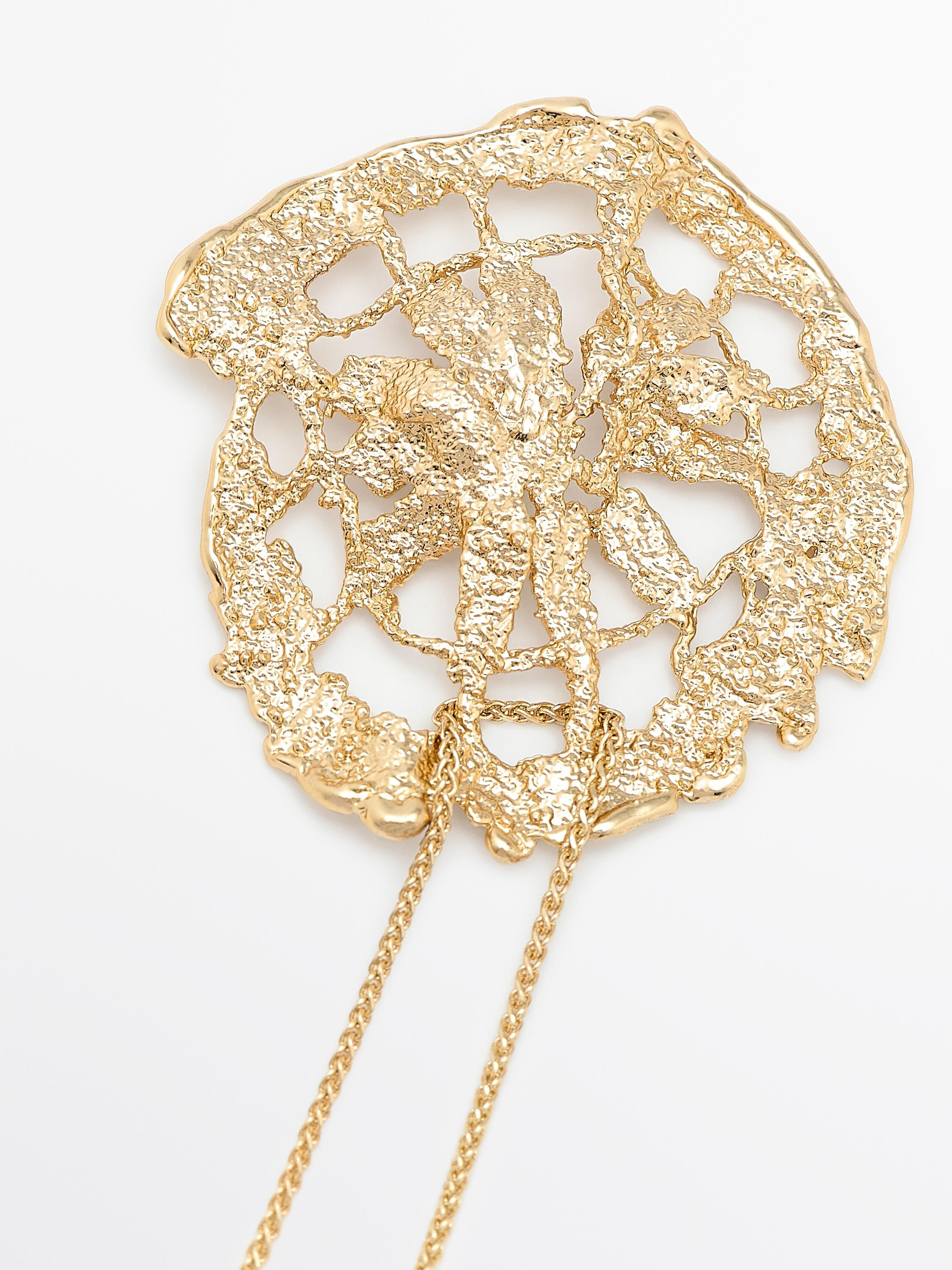 Necklace with lace piece pendant | Massimo Dutti UK
