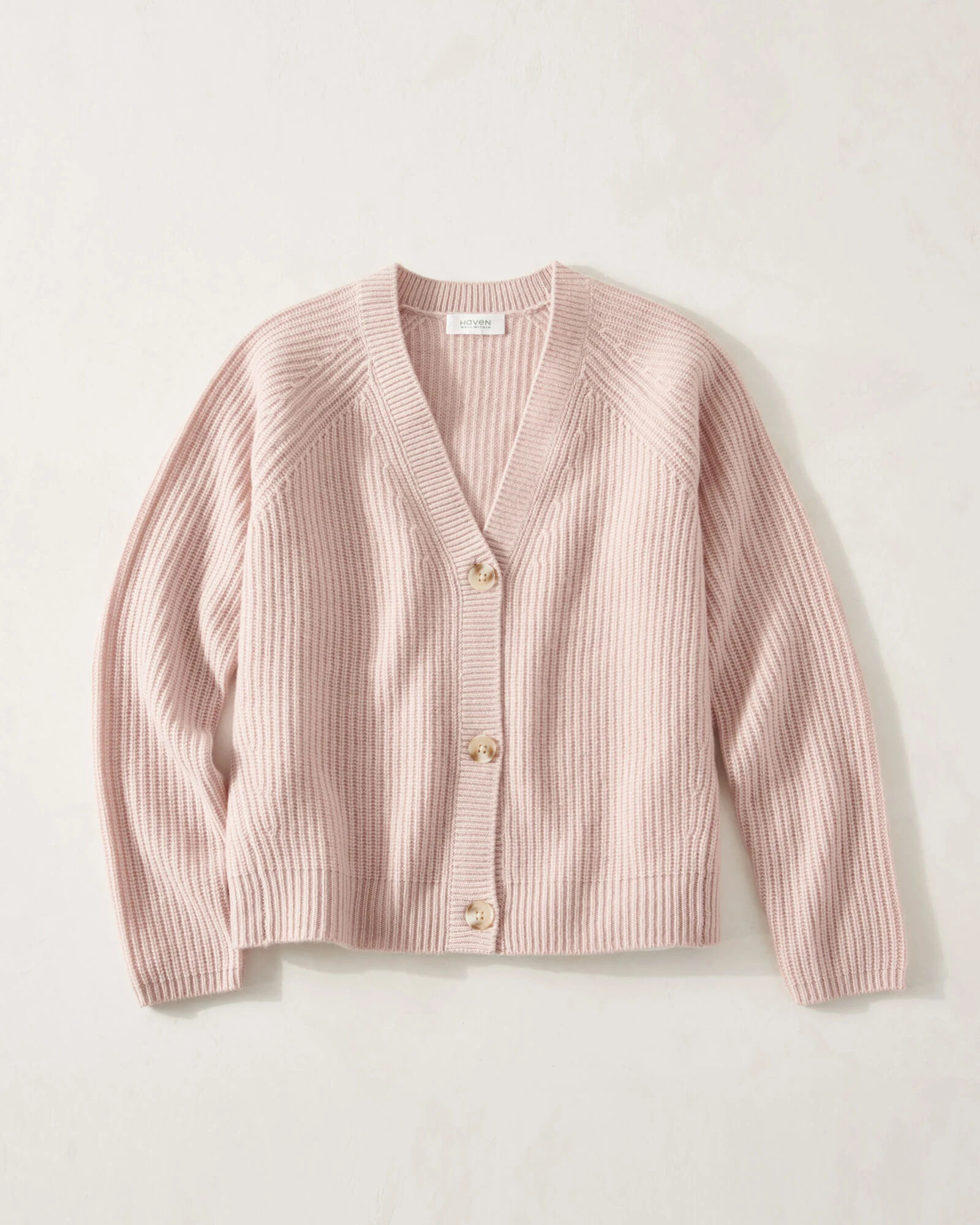 Cashmere Shaker Stitch Cropped Cardigan | Haven Well Within