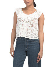 Crochet Flutter Trim Top | Women | Marshalls | Marshalls