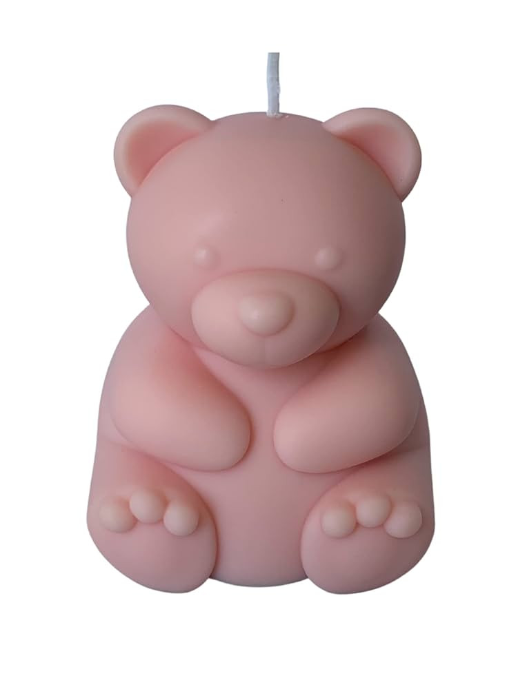 Pink Teddy Bear Candle For Spring decor, Pretty Candles Decor Candle, Aesthetic Candle, Aesthetic... | Amazon (US)