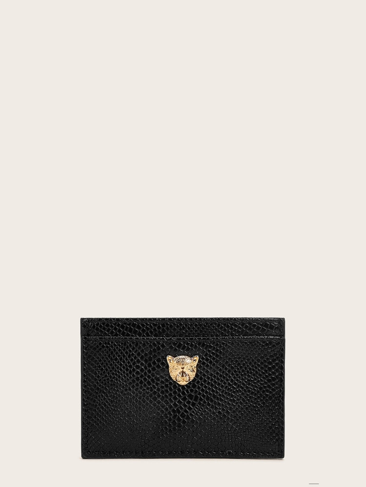 Leopard Head Decor Embossed Purse | SHEIN