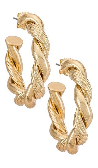 Limelight Hoops in Gold | Revolve Clothing (Global)