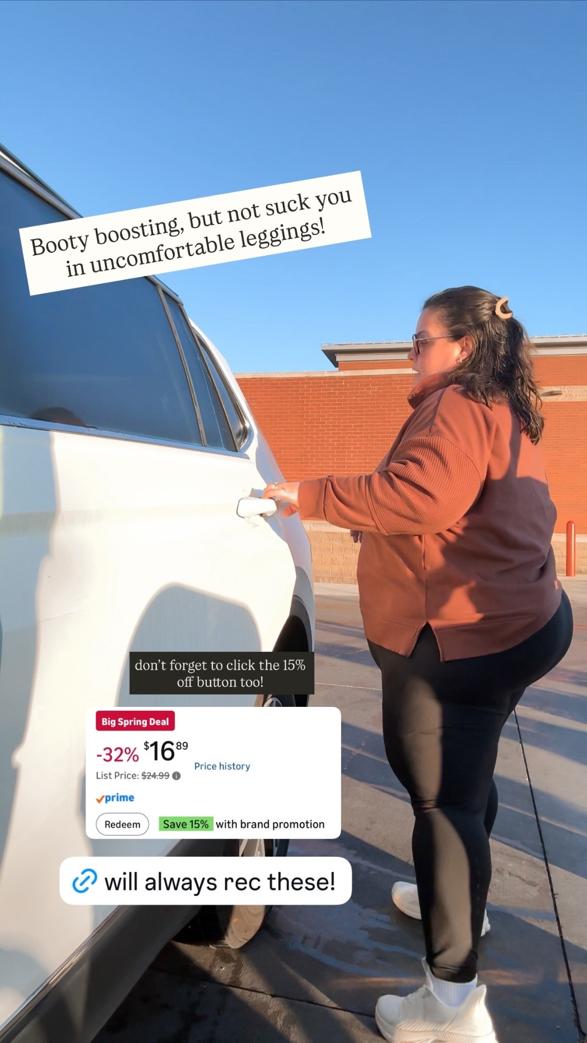 Booty boosting, but not suck you in uncomfortable leggings!  don’t forget to click the 15% off button too! 

 #LTKootd #LTKSaleAlert #LTKPlusSize