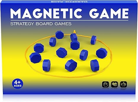 Magnetic Chess Game with Full-Size Stones, Magnet Game with String, for Family & Party & Travel &... | Amazon (US)