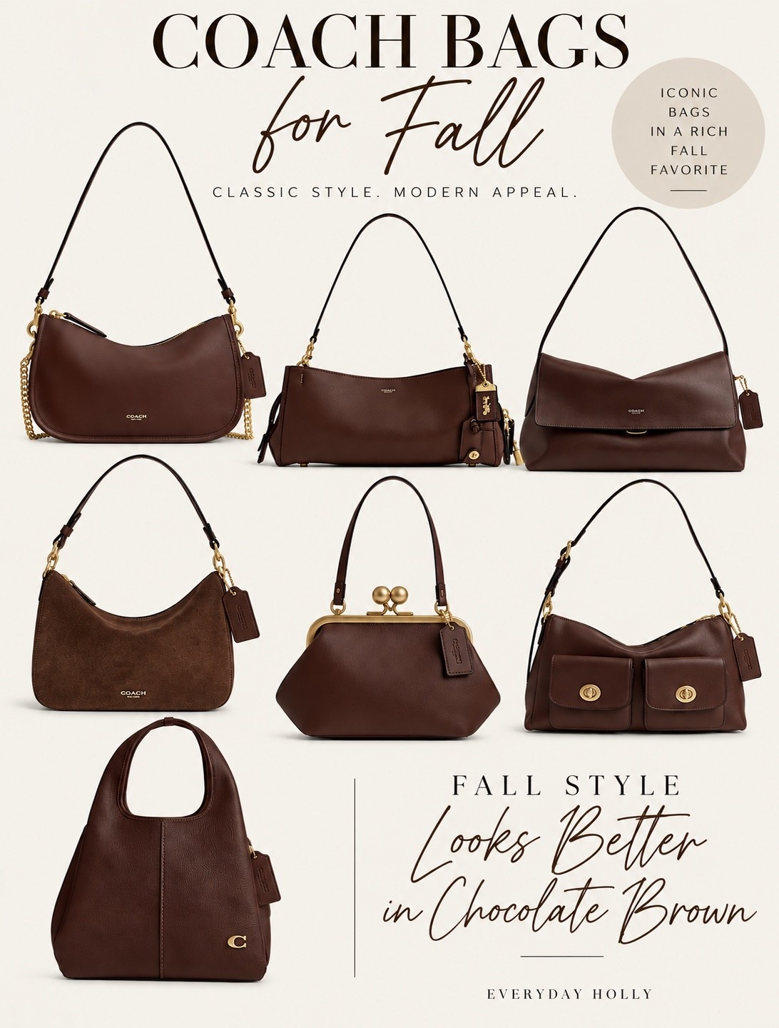 Fall Bags!! I’m obsessing over all of these chocolate brown Coach bags for fall! 🍂
Which one would you choose?? 
How do I even decide which one to choose??
Love that these are all available @macys 

Coach bags, chocolate brown handbags, brown shoulder bag, fall handbags, fall fashion 2026, Coach purse, suede handbag, designer handbags, fall accessories, women’s fall fashion, everyday handbags, trending handbags

#fall
#macysstylecrew #macyspartner

#LTKOver40 #LTKSeasonal #LTKootd
