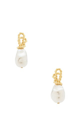 Chateau Rope Button Earrings in Pearl | Revolve Clothing (Global)
