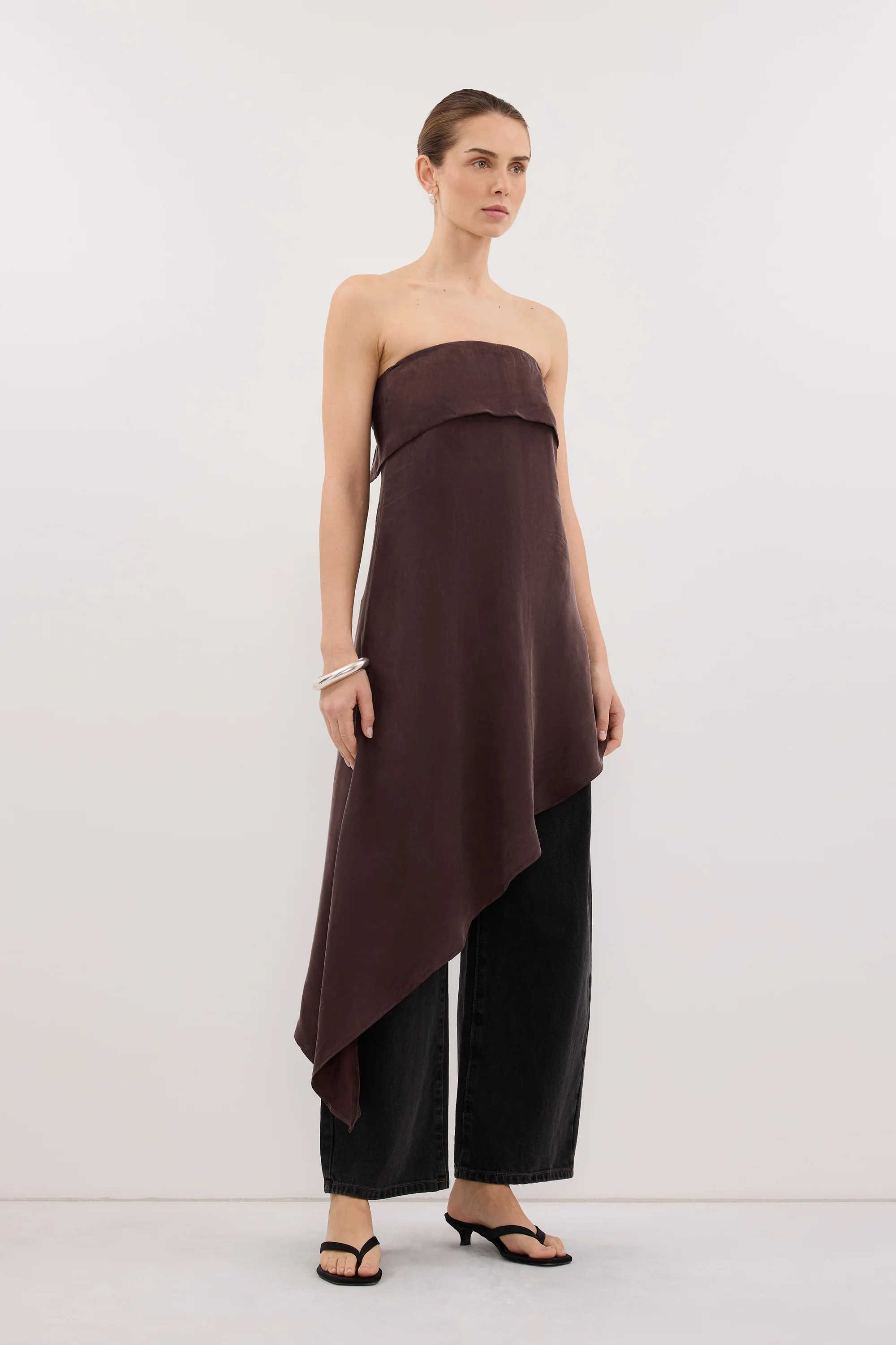 VENUS PLUM CHOC CUPRO ASYM TOP | DISSH