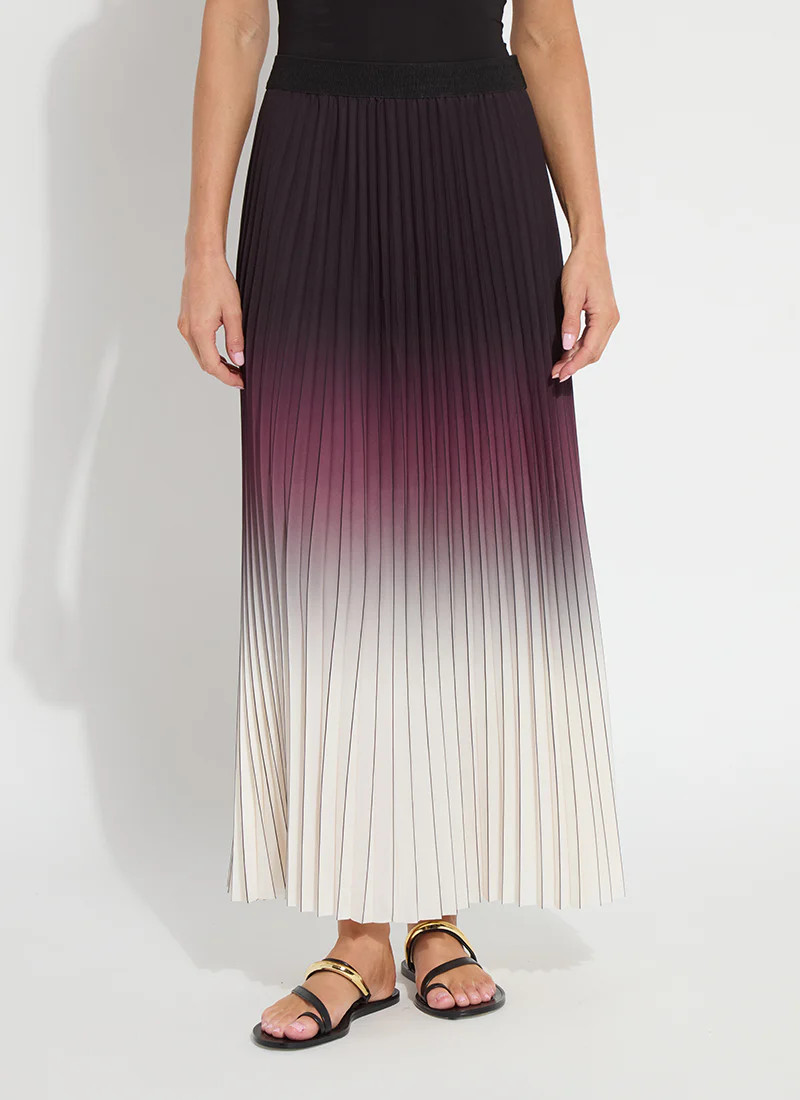 Fortunata Packable Pleated Chiffon Midi Skirt | Lysse NY