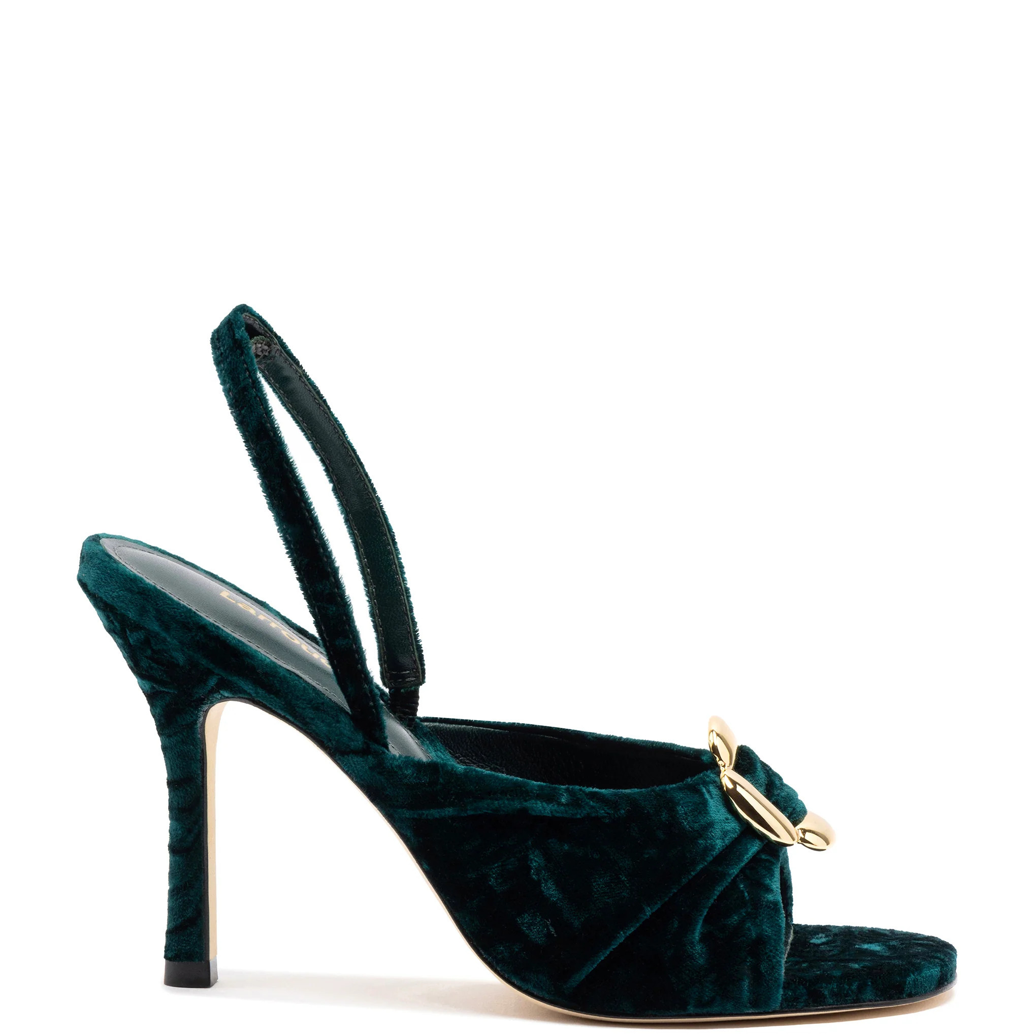 Mayfair Sandal In Jungle Velvet | Larroude