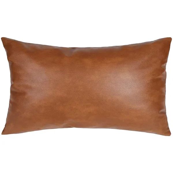 Faux Leather Throw Pillow Covers Modern Farmhouse Home Decor Boho Throw Pillows Leather Pillow Co... | Wayfair North America