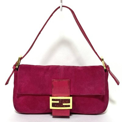 FENDI Mamma Baguette Pink Suede Handbag AM464  | eBay | eBay US