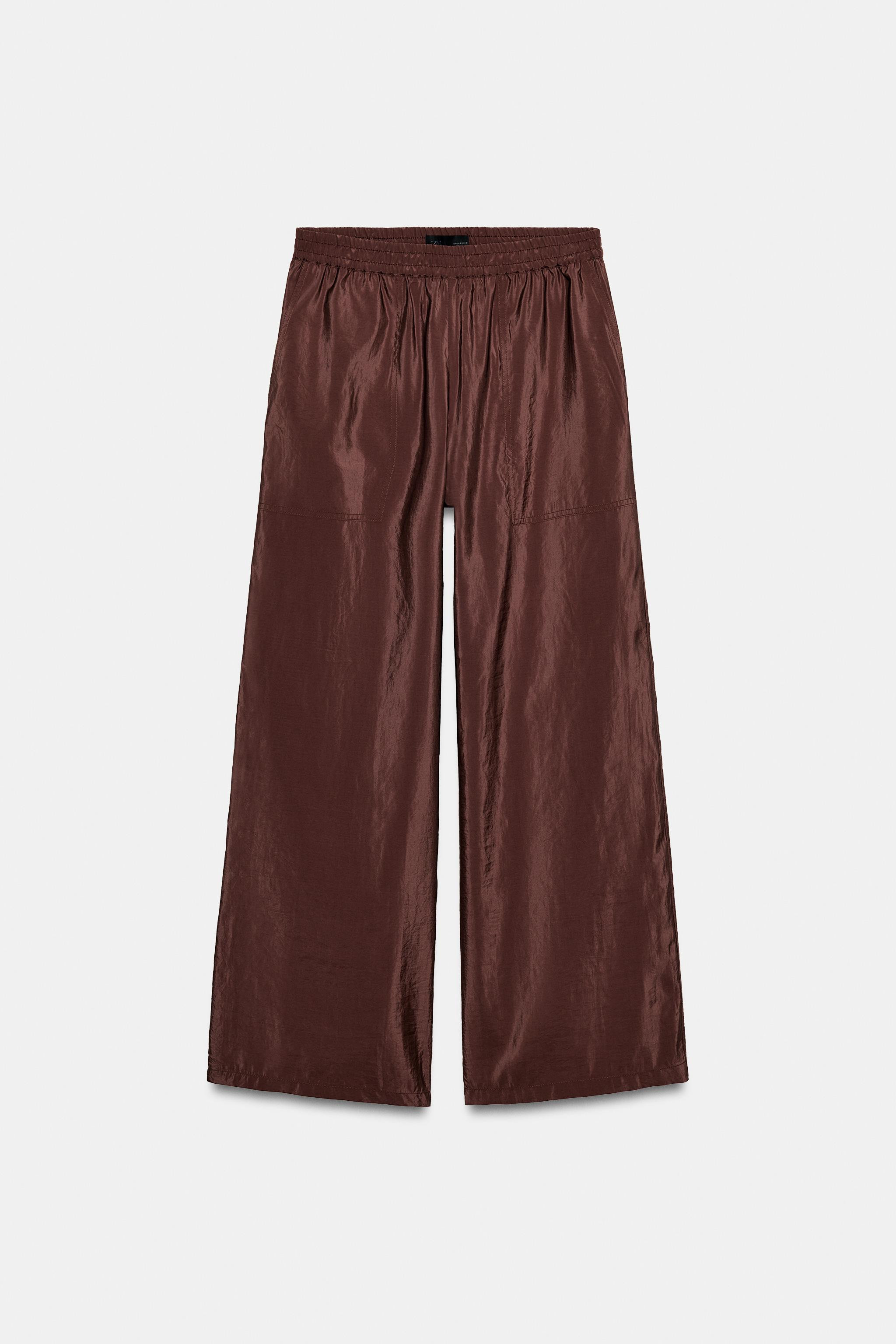 SATIN TROUSERS WITH ELASTICATED WAIST | Zara AU