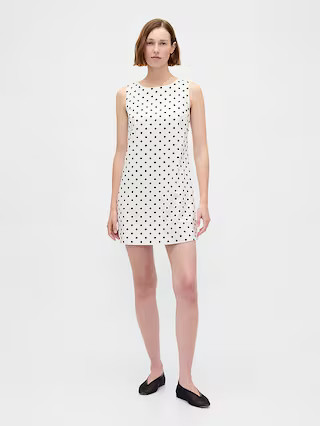 Linen-Blend Mini Shift Dress | Gap (US)