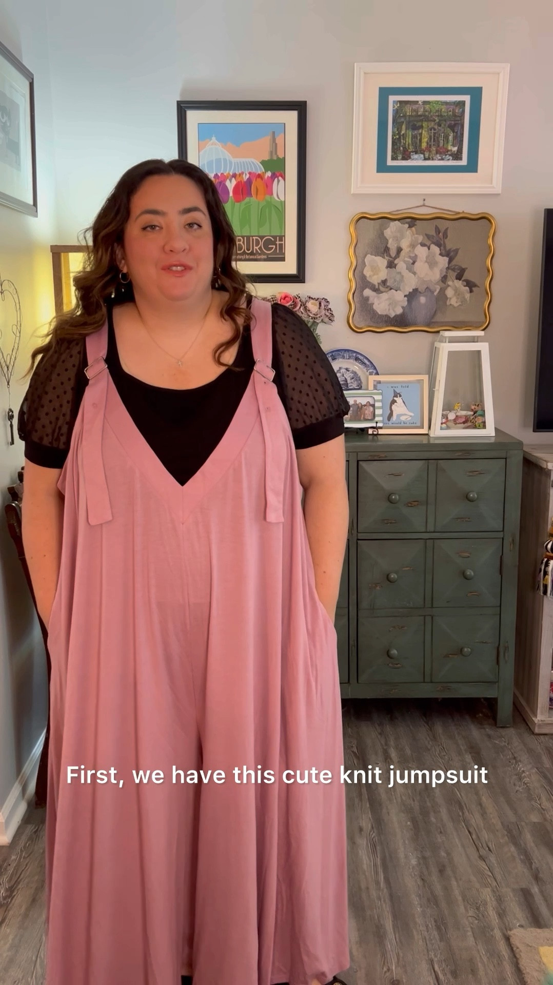 Ok, so I’m totally wearing this jumpsuit backwards! But I think the buckles look cute in the front, so I think it works? This super soft and stretchy jumpsuit is so comfy and easy to throw on for running errands, going out with friends, even casual work places. It’s available in sizes M-6X, and it has pockets! This jumpsuit, the flowy wide leg pants, and the other must-have @bloomchic pieces I’m sharing today are perfect for transitioning to fall. You can always use my code JAMIEV to get 15% off your order! #ad #BloomChicDress #BloomChic 

#LTKPlusSize #LTKMidsize #LTKFindsUnder50
