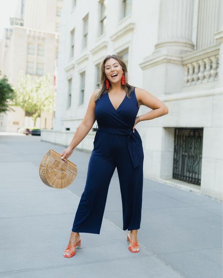 This jumpsuit makes the perfect vacation outfit as a date night outfit! Designed to wear a properly fitting bra with, without showing. Sized XXS-5X. Wearing size XL (pre-pregnancy). Under $50! 

#LTKstyletip #LTKmidsize #LTKfindsunder50