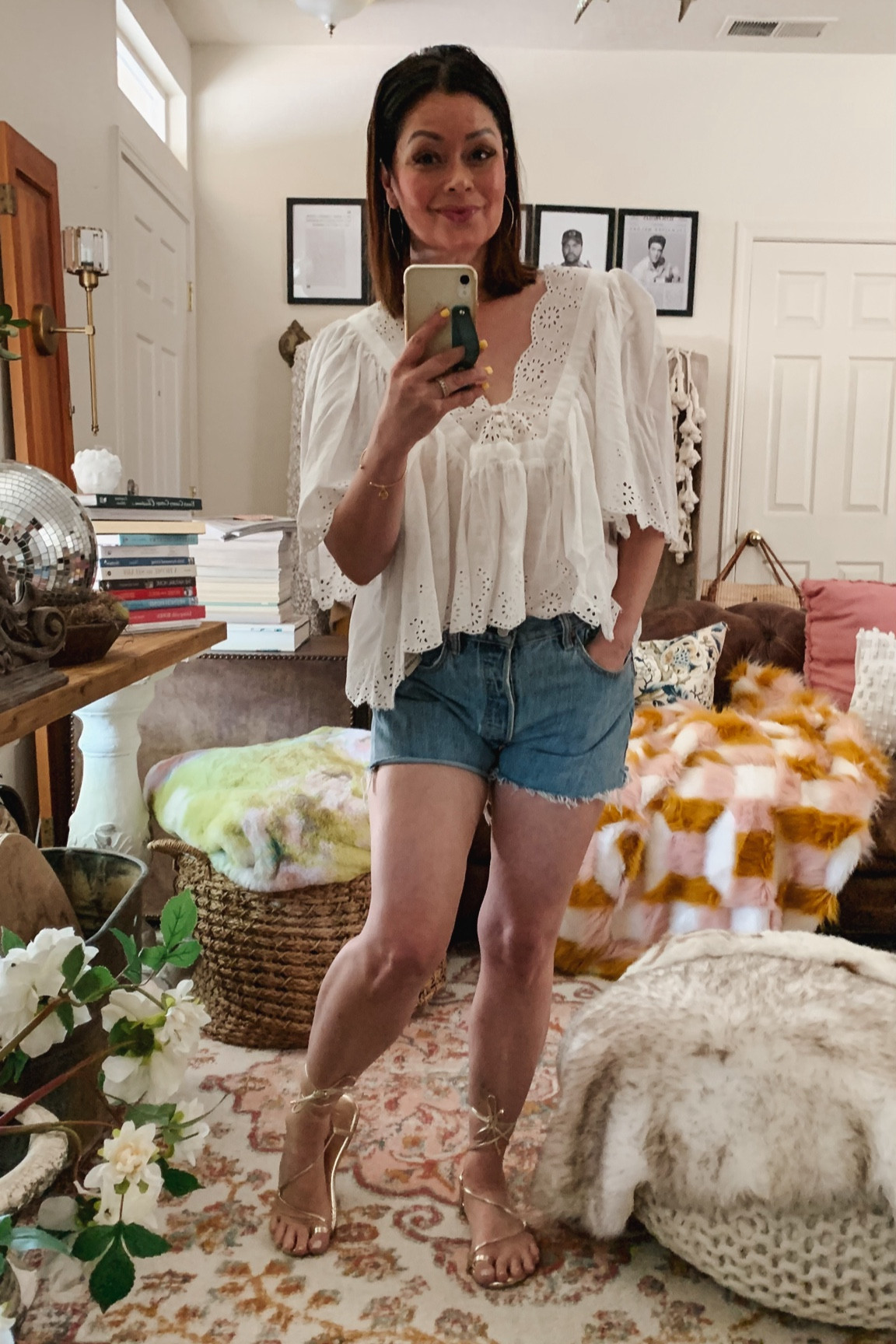 Wearing a medium in the top
Sandals size 6
Summer outfit
Levi’s shorts

#LTKSaleAlert #LTKStyleTip #LTKU