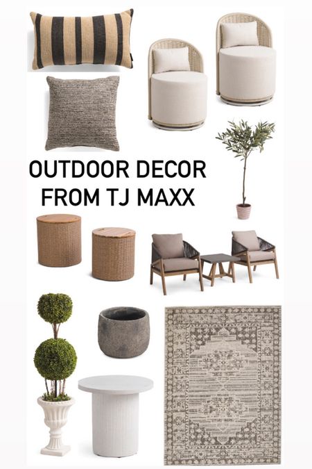 Outdoor decor from TJ Maxx! Affordable finds for your home and outdoor space! 

#LTKfindsunder100 #LTKSeasonal #LTKhome