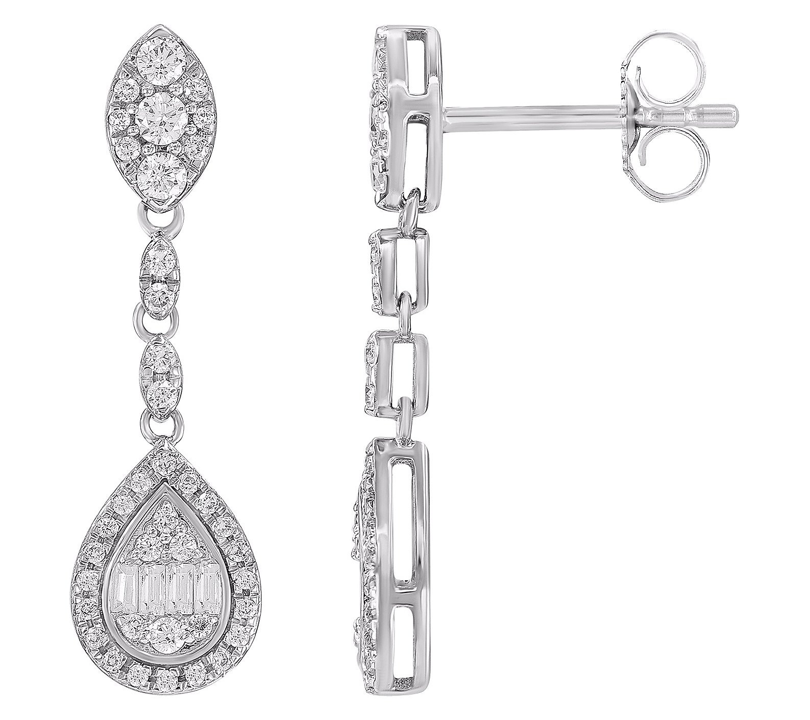 Affinity Diamonds 0.50 cttw Dangle Earrings, St erling Silver | QVC