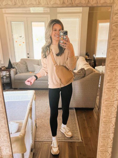 Running errands fit. 
Casual fall outfits, mom outfit inspo, casual outfits, ootd, old navy finds, Walmart finds 
**wearing a small in the pullover, size up for an oversized fit 
Small in leggings fit TTS

#LTKfindsunder50 #LTKfindsunder100 #LTKSeasonal