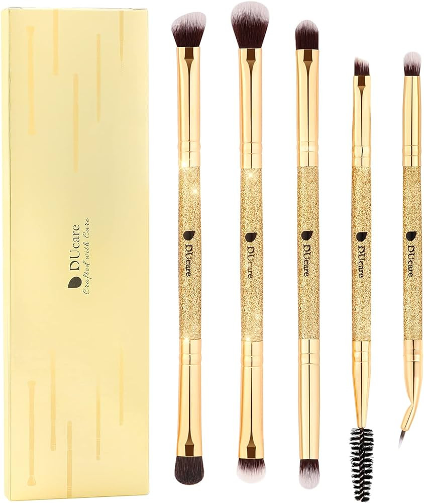 Eyeshadow Brushes Set Duo End Eye Makeup Brushes Professional Eyeshadow Brush set 5Pcs Travel Con... | Amazon (US)
