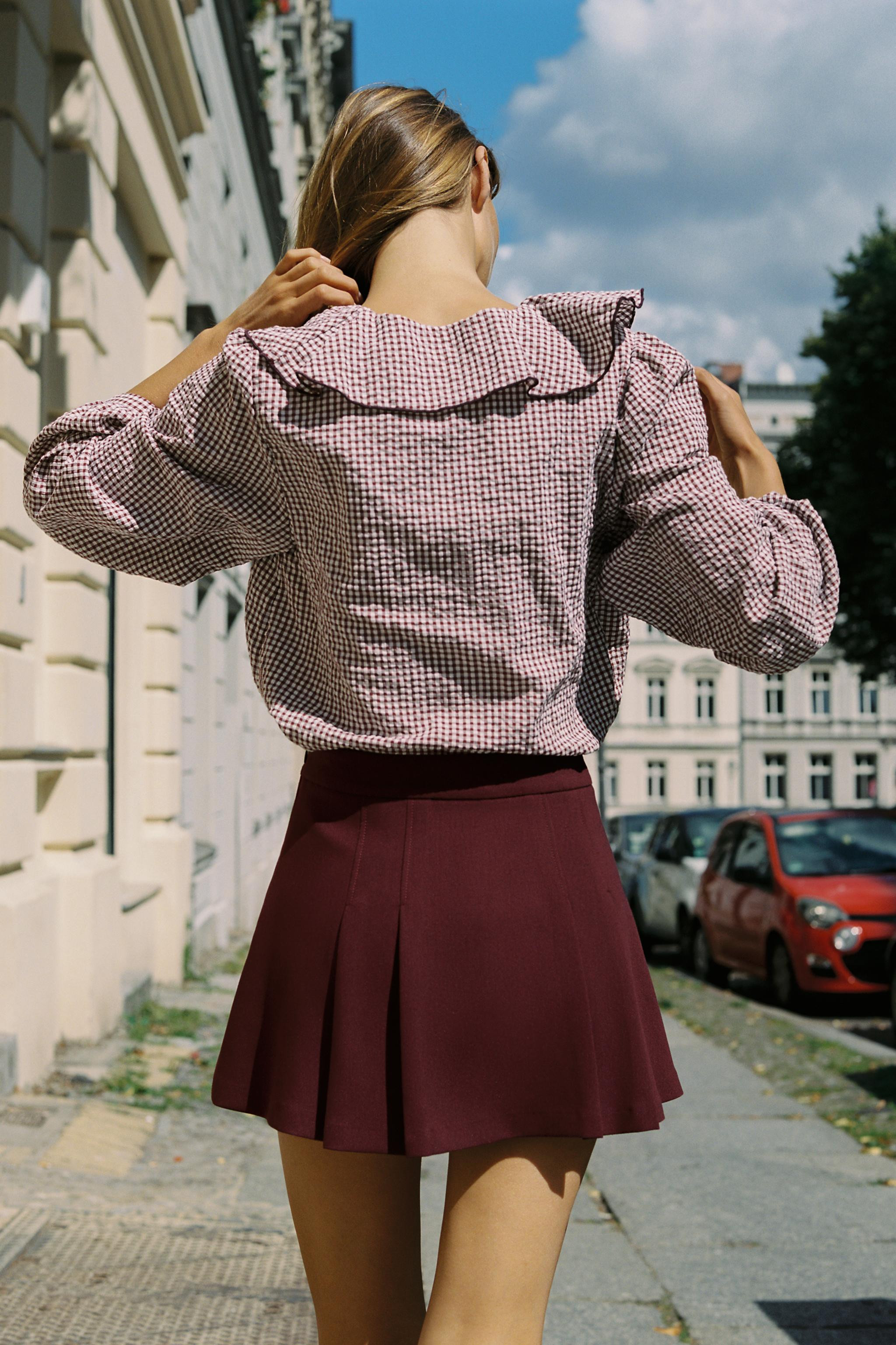 PLEATED SPLIT SKIRT | Zara US