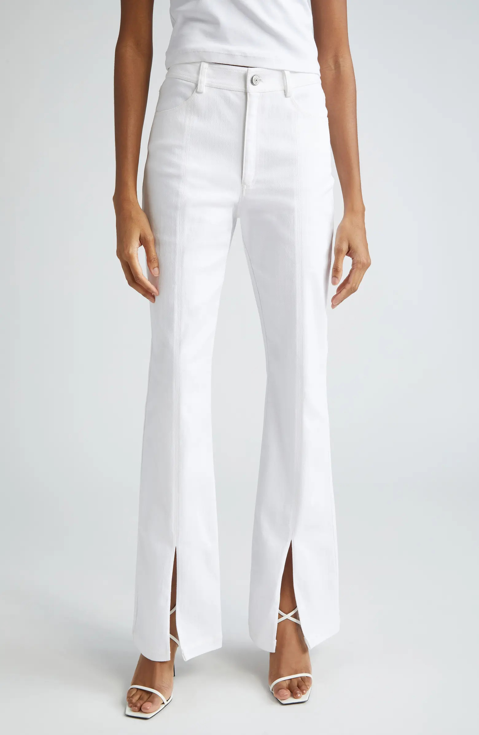 Cinq à Sept Split Hem Flare Jeans | Nordstrom | Nordstrom