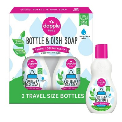 Dapple On the Go Fragrance Free Dish Soap - Travel Size - 6 fl oz/2pk: Dye-Free, Paraben-Free, Sulfate-Free | Target