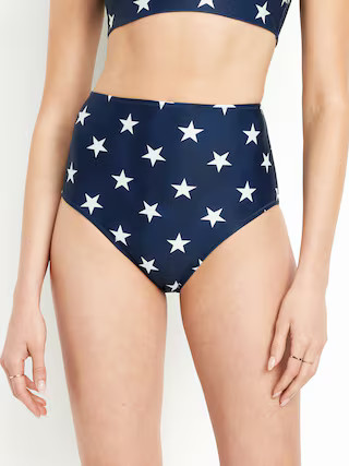 Matte High-Waisted Bikini Swim Bottoms | Old Navy (US)