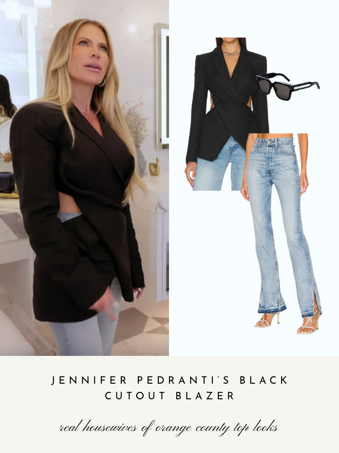 Jennifer Pedranti's Black Cutout Blazer 

 