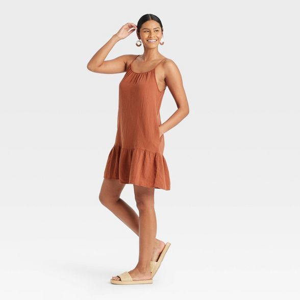 Women's Sleeveless Tiered Gauze Dress - Universal Thread™ | Target